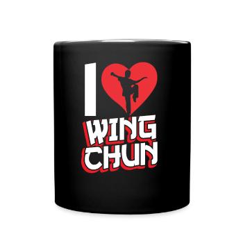 I love Wing Chun Martial Arts Trainer Martial Arts - Full Colour Mug - black - Front