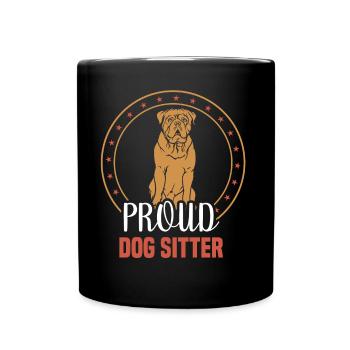 Stolzer Hundesitter Hund Dog Sitting Hundesitting - Tasse einfarbig - Schwarz - Vorne