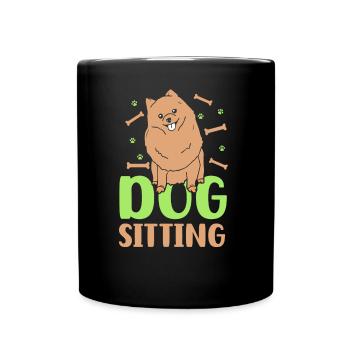 Dog Sitting Dog Sitter Dog Sitting Dog - Mug uni - noir - Devant
