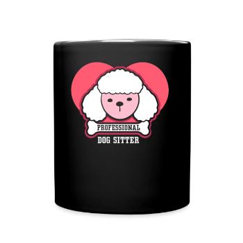 Professioneller Hundesitter Hund Dog Sitting - Tasse einfarbig - Schwarz - Vorne