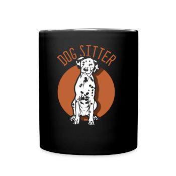 Hundesitter Hund Dog Sitting Hundesitting - Tasse einfarbig - Schwarz - Vorne