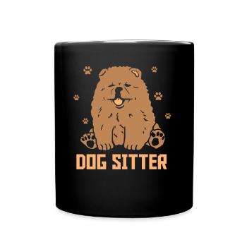 Hundesitter Hundesitting Hund Dog Sitting - Tasse einfarbig - Schwarz - Vorne