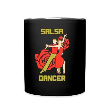 Salsa Tänzer Hobby Tanzen Tanz - Tasse einfarbig - Schwarz - Vorne