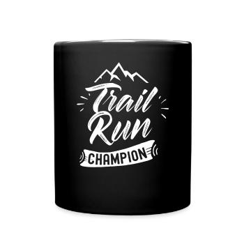 Trail Run Champion Traillauf Runner Running - Mug uni - noir - Devant