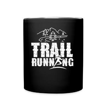 Trail Running Course Trail Running Runner - Mug uni - noir - Devant