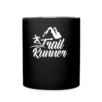 Trail Runner Trail Run Running Race - Full Colour Mug - black - Front
