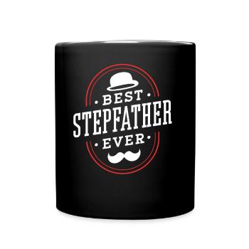 Bester Stiefvater Aller Zeiten Stiefpapa Stepdad - Tasse einfarbig - Schwarz - Vorne