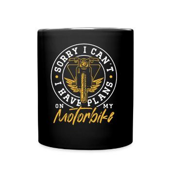 Ne puis-je pas avoir des plans avec mon équipe de moto - Mug uni - noir - Devant
