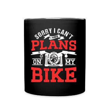 Je ne peux pas avoir de projets avec mon équipe de motards - Mug uni - noir - Devant