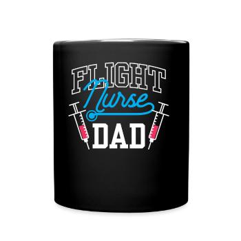 Infirmière de vol Papa Médecin de vol Médecin de vol - Mug uni - noir - Devant