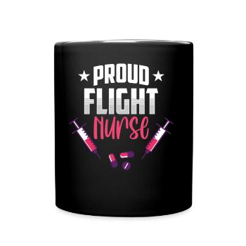 Stolze Flight Nurse Beruf Flugkrankenschwester - Tasse einfarbig - Schwarz - Vorne