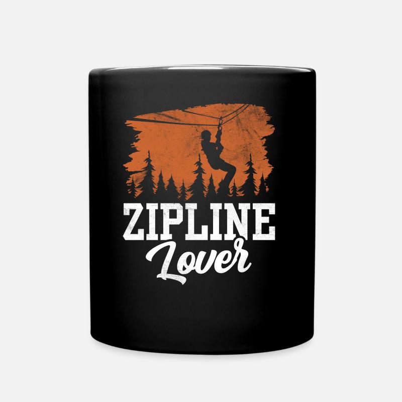 Zipline-Liebhaber Zipline Seilrutsche Ziplining - Tasse einfarbig - Schwarz