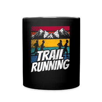 Trail Running Race Trail Running Runner - Full Colour Mug - black - Front