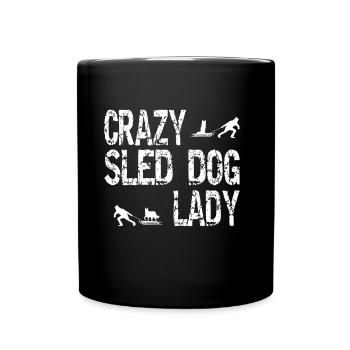 Chien de traîneau fou Dame Chiens de traîneau Amour - Mug uni - noir - Devant
