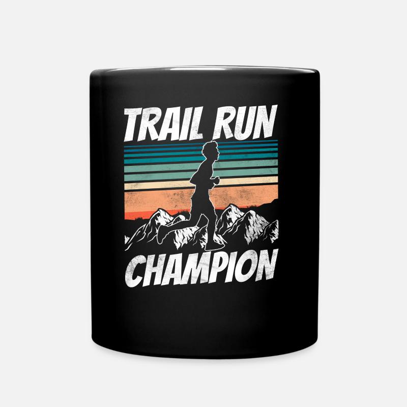 Trail Run Champion Runner Running Traillauf - Mug uni - noir