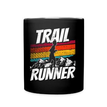 Trail Runner Trail Run Running Race - Full Colour Mug - black - Front