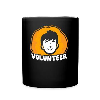 Voluntary volunteering Volunteer - Full Colour Mug - black - Front