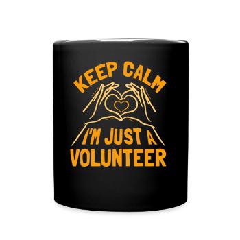 Rester calme, je ne suis qu’un travail bénévole - Mug uni - noir - Devant
