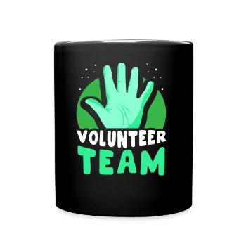 Volunteer Team Profession Volunteer - Full Colour Mug - black - Front