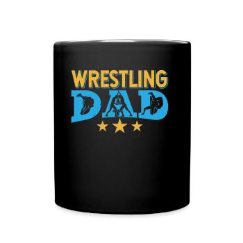 Wrestling Dad Ringkampf Ringer Ringen Wrestler - Tasse einfarbig - Schwarz - Vorne