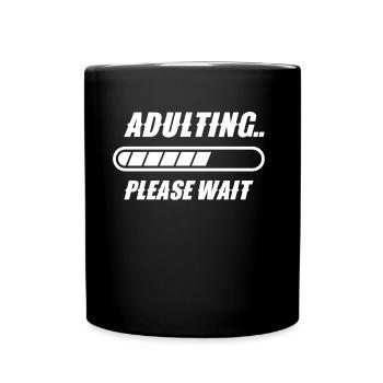 Grandir s’il vous plaît attendre la puberté d’anniversaire - Mug uni - noir - Devant