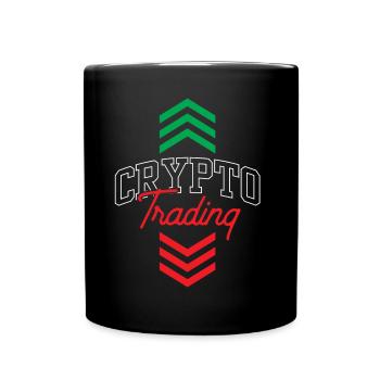 Krypto Handel Trader Traden Crypto Trading - Tasse einfarbig - Schwarz - Vorne