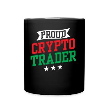 Stolzer Krypto Trader Crypto Traden Trading - Tasse einfarbig - Schwarz - Vorne