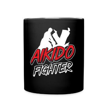Aikido Fighter Martial Arts Martial Arts Lovers - Full Colour Mug - black - Front