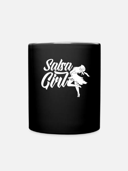 Salsa Mädchen Tanz Tanzen Tänzer Hobby - Tasse einfarbig - Schwarz