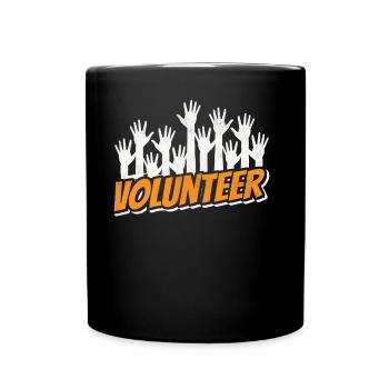 Voluntary volunteering Volunteer - Full Colour Mug - black - Front