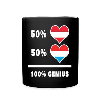 Autriche et Luxembourg brillant / Cadeau - Mug uni - noir - Devant
