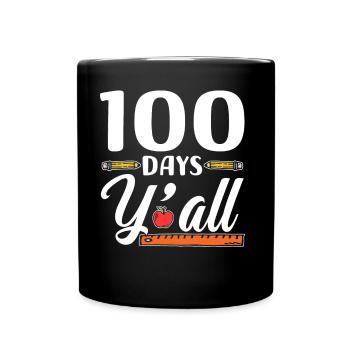 100 jours vous tous dictons Drôle douce équipe - Mug uni - noir - Devant