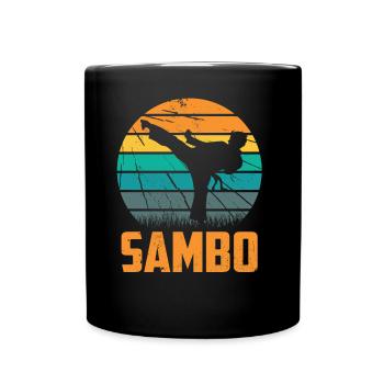 Sambo Trainer Kampfkunst Kampfsport Training - Tasse einfarbig - Schwarz - Vorne