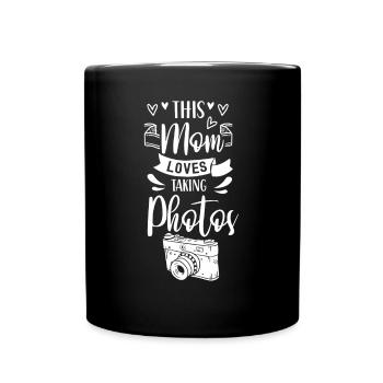 This mother loves to take photos photography - Full Colour Mug - black - Front