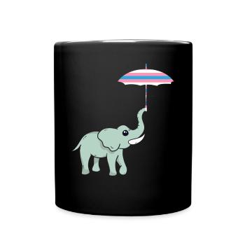 Elephant Gift For Proboscis Africa Wilderness Zoo - Full Colour Mug - black - Front