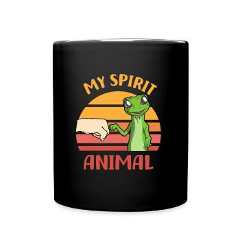 Gecko - Tasse einfarbig - Schwarz - Vorne