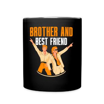 Bruder Und Bester Freund Brüder Freundschaft Team - Tasse einfarbig - Schwarz - Vorne