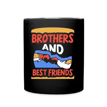 Brothers and Best Friends Team Brother Friend - Full Colour Mug - black - Front