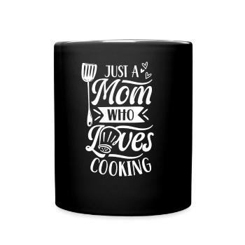 Juste une mère qui aime cuisiner maman cuisinière - Mug uni - noir - Devant