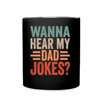 Papa Joke Dad Joke Father Jokes - Full Colour Mug - black - Front