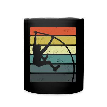 Stabhochsprung | Stabhochspringer Sport Geschenke - Tasse einfarbig - Schwarz - Vorne