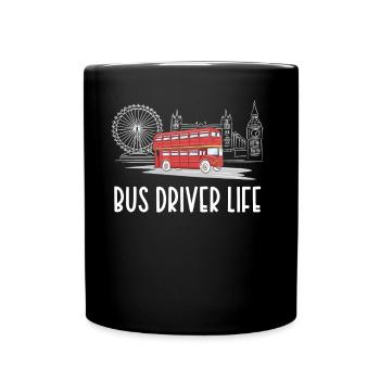 La vie d’un chauffeur d’autobus Conduisant un chauffeur d’autobus - Mug uni - noir - Devant