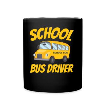 Chauffeur d’autobus scolaire Autocar De voyage - Mug uni - noir - Devant