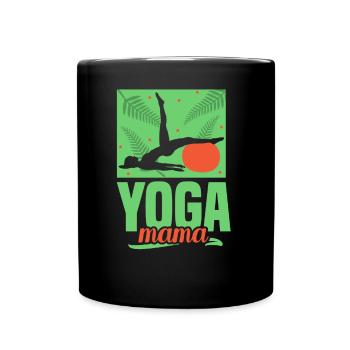 Yoga Mama Hobby Mother Mommy - Full Colour Mug - black - Front