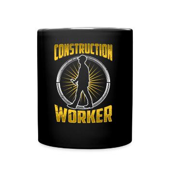 Travailleur de la construction Équipe de construction Travail d’équipe de chantier - Mug uni - noir - Devant