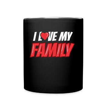 J’adore ma douce réunion de famille - Mug uni - noir - Devant