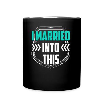 Ich Habe In Diese Familie Eingeheiratet Treffen - Tasse einfarbig - Schwarz - Vorne