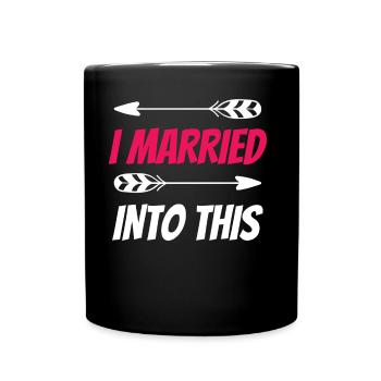 Ich Habe In Diese Familie Eingeheiratet Treffen - Tasse einfarbig - Schwarz - Vorne