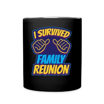 J’ai survécu à une équipe familiale de regroupement familial - Mug uni - noir - Devant