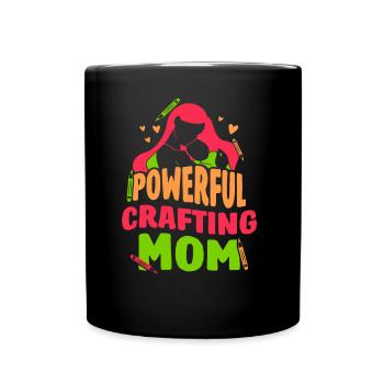 Tolle Basteln Mama Bastler Bastel Mutter - Tasse einfarbig - Schwarz - Vorne